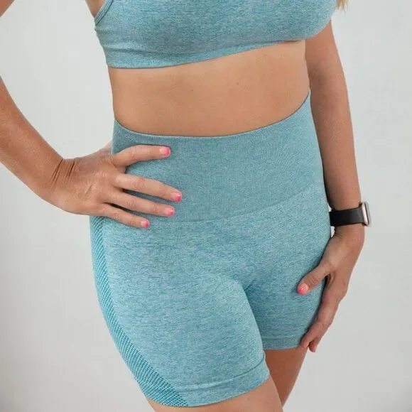 True To You Blue Biker Shorts - Picture 2 of 6